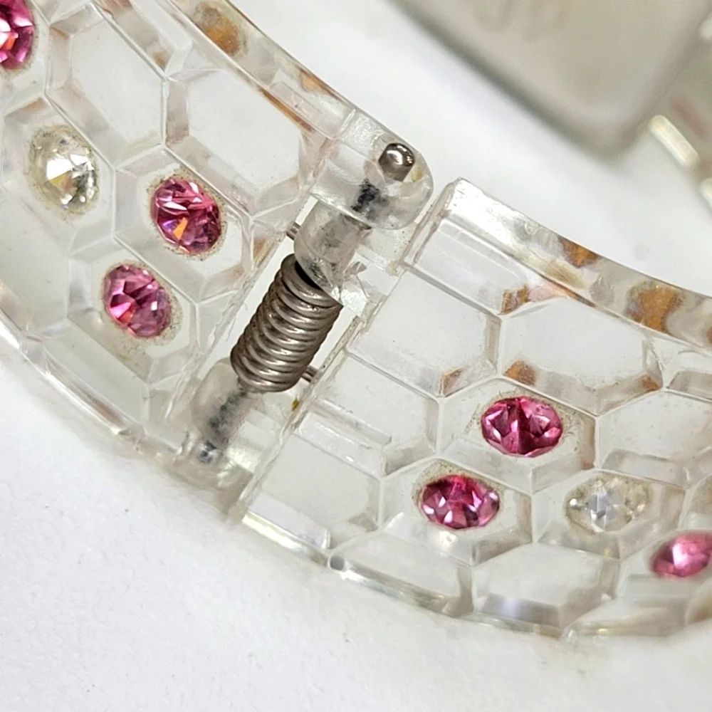 Vintage Rhinestone Encrusted Bracelet Watch Japanese Quartz Movement